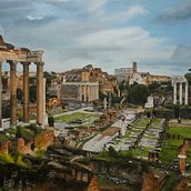 Foro romano Ein Projekt aus dem Bereich Bildende Künste, Ölmalerei und Malerei von Begoña Blázquez Parro - 01.05.2025