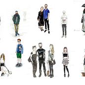 Street style Madrid "GentexMadrid". Un projet de Illustration traditionnelle de Iryna Marchuk - 02.05.2025