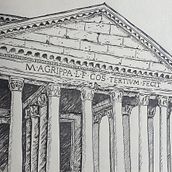 Paisatges i edificis amb tinta xinesa . Ink Illustration, and Traditional illustration project by Iris Osuna Pérez - 05.03.2025