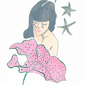 pink leaf. Een project van  Artistieke tekening,  Ontwerp, Digitale illustratie,  Tekening, Traditionele illustratie y Tekening met potlood van Heart Lais - 03.05.2025