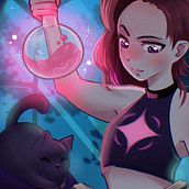 Bruja moderna . Design de personagens, Comic, Ilustração digital, Ilustração tradicional, e Mangá projeto de Victoria Venialgo - 03.05.2025