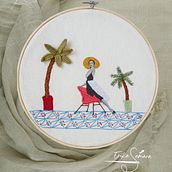 Bordado En Fotografía Sobre Tela. Embroider, Collage, DIY, Printing, Photograph, Paper Craft, and Textile Design project by Erika Roldan - 05.05.2025