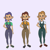 Girl character that is into 3D modeling. Artistic Drawing, Character Design, Drawing, Narrative, Sketching, Stor, board, Stor, and telling project by Aleksa Parapid - 05.06.2025