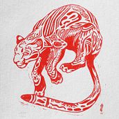 Linograbado art | Feline. Un progetto di Artigianato, Belle arti, Illustrazione tradizionale, Stampa e Illustrazione con inchiostro di Daniel Pérez - 06.05.2025