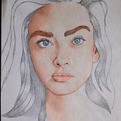 Retrato Ilustrado de Mujer. Projekt z dziedziny  Sztuki piękne, Trad, c, jna ilustracja,  Malarstwo, Malowanie akwarelą,  R, sunek, Portret,  R, sunek art, st i czn użytkownika Jason Trujillo - 06.05.2025