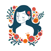 Illustrated portrait with botanical elements. Digital Drawing, Traditional illustration, Botanical Illustration, and Digital Illustration project by KT Eva - 05.07.2025