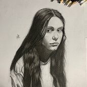 Mi Primer retrato con lápiz de grafito . Projekt z dziedziny  Sztuki piękne,  R, sunek, R, sunek ołówkiem, Trad, c, jna ilustracja, Portret, R, sunek realist, czn,  R, sunek art, st, czn, Sketching, R i sunek anatomiczn użytkownika Carlos Gomez - 08.05.2025