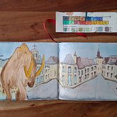 Viajes en un golpe de vista. Un progetto di Illustrazione tradizionale, Illustrazione architettonica, Pittura ad acquerello e Sketchbook di aticus.giner - 08.05.2025