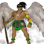 Gurao-El dios guaraguao. Character Design, Traditional illustration, Comic, Manga, and Digital Illustration project by Kevin Serrano Santos - 05.08.2025