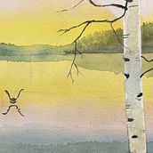 Water scene. Fine Arts, Painting, and Watercolor Painting project by Charlotte Wenninger - 05.10.2025