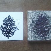 Mi proyecto del curso: Grabado contemporánea en linóleo . Projekt z dziedziny Craft,  Sztuki piękne, Trad, c, jna ilustracja, Stemple,  R i sunek atramentem użytkownika Carlos Adrián De La Paz Almaraz - 10.05.2025