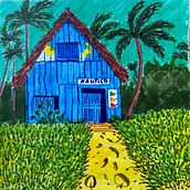 La casa azul . Ilustrasi tradisional, Dan Menggambar proyek oleh Margarita Belorukova - 05.10.2025