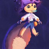 Wizard Gecko. Een project van Ontwerp van personages, Digitale tekening, Digitale illustratie,  Digitaal schilderij y Traditionele illustratie van Clém - 10.05.2025