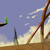 Trotamundos. Concept Art, Traditional illustration, Digital Illustration, Video Games, Animation, Film, Video, TV, and Game Design project by Daniel Cortes - 05.11.2025