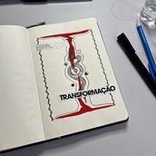 Rubedo: metamorphosis - Brun Della. Un progetto di Disegno, H, lettering, Lettering, Illustrazione tradizionale, Artigianato, Business, Creatività, DIY, Belle arti, Management, produttività, Mindfulness, Sketchbook e Bozzetti di Bruna Della Torre da Silva - 11.05.2025