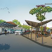 Reimagining the Market Street Bus Park Terminal - Entebbe, Uganda . Ilustrasi tradisional, Arsitektur, Menggambar, Arsitektur Digital, Ilustrasi Arsitektur, Dan Desain Spasial proyek oleh pasi_thadeus - 05.11.2025