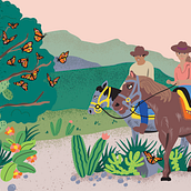 Monarch Butterflies of Central Mexico. Digital Drawing, Digital Illustration, Pattern Design, and Vector Illustration project by jmcneely0319 - 05.12.2025