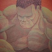 Hulk. Un proyecto de Diseño de personajes, Cómic, Dibujo anatómico, Dibujo a lápiz e Ilustración tradicional de alpach32 - 13.05.2025