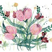 Flower garden. Un progetto di Illustrazione botanica, Belle arti, Illustrazione tradizionale, Illustrazione naturalistica, Pittura e Pittura ad acquerello di Upasana Saigal - 13.05.2025