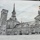DIBUJO ARQUITECTONICO CON REALISMO, RIQUEZA Y DETALLE. Architectural Illustration, Architecture, Drawing, Realistic Drawing, and Sketching project by palomoreno - 05.13.2025