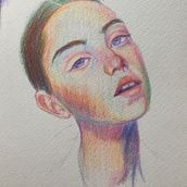 Colored pencil portrait . Colored Pencil Drawing, Drawing, Portrait Drawing, and Sketchbook project by ahmedibra_17 - 05.14.2025