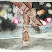 Ballet Shoe Watercolor Study (3 of 3). Een project van Traditionele illustratie y Aquarelschilderen van Elijah Jane - 14.05.2025