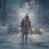 Eternauta - Juan Salvo en la nieve tóxica. Un proyecto de Diseño gráfico, Diseño digital, Composición fotográfica, Fotomontaje, Diseño, Diseño de carteles, Concept Art, Televisión, Stor, telling, Creatividad y Retoque fotográfico de Juan Manuel Guzzoni Barahona - 15.05.2025