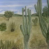 Meu sertão. Fine Arts, Painting, and Watercolor Painting project by Mônica Maria Fernandes de Lima - 05.15.2025