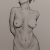 Dibujo de figura humana realista con grafito.. Fine Arts, Figure Drawing, and Traditional illustration project by Pablo Cifuentes Pla - 05.15.2025