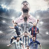 Messi - Goat de otro mundo. Un proyecto de Fotomontaje, Composición fotográfica, Diseño gráfico, Retoque fotográfico y Diseño de Juan Manuel Guzzoni Barahona - 16.05.2025