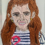 Mi Primera vez. DIY, Embroider, and Portrait Drawing project by Xime Dimas - 05.17.2025