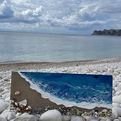 Mar Mediterraneo. Oil Painting, and Painting project by Clauber Maria Gil Valera - 05.17.2025