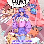 Identidad para RRSS de la Semana Friky. Ilustração digital, Design gráfico, e Design projeto de Izan Serrano - 19.05.2025