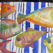 Playing with your schetchbook, how to use overflow idees. Sketching, Creativit, Drawing, Traditional illustration, Watercolor Painting, and Sketchbook project by Karen Grobler - 05.20.2025