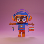 Taro 3D. Projekt z dziedziny  Modelowanie 3D, Projektowanie postaci, Ilustracja c, frowa, Trad, c, jna ilustracja i Manga użytkownika Daniel González - 20.05.2025