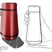 Insulated Pressure-Regulated Water Bottle for Mountain Climbers. Sketching, Design, Sketchbook, Drawing, and Product Design project by Temidayo Durodola - 05.21.2025