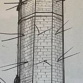 Traditional Persian courtyard house in Yazd city. Architectural Illustration, Architecture, Drawing, Ink Illustration, and Sketching project by Nastaran Razavi - 05.22.2025