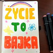 Życie to bajka. Creativit, Drawing, H, Lettering, Lettering, Sketchbook, and Sketching project by Anna Ewa Topka - 05.23.2025