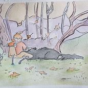 Una tarde de otoño.. Un progetto di Character design, Disegno, Illustrazione tradizionale, Illustrazione con inchiostro, Manga e Pittura ad acquerello di Paula Encrenaz - 24.05.2025