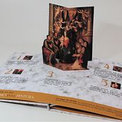 Mexican mannerist art pop-up book. Encadernação, e Design projeto de Alina Escalante - 26.05.2025