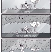 The sky in Iceland. Een project van Stripboek,  Ontwerp, Digitaal ontwerp, Digitale illustratie y Traditionele illustratie van Lana Grushnik - 26.05.2025
