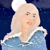 Billie Eilish and Ocean. Drawing, Portrait Drawing, Digital Drawing, Traditional illustration, Digital Illustration, and Digital Painting project by aaliyahandart - 05.29.2025