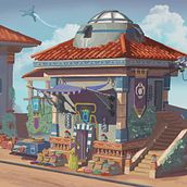 The Spice Merchant Shop. Concept Art, Digital Drawing, Digital Illustration, and Digital Painting project by Loïc SOUQUET - 05.29.2025