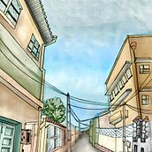 Forte di Galle - Un angolo tranquillo . Un progetto di Illustrazione tradizionale, Illustrazione digitale, Disegno, Pittura ad acquerello, Stor, telling, Disegno a matita e Bozzetti di chamelie_epa - 30.05.2025