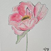 Flor. Técnica al Acuarela. Traditional illustration project by Jess M-buenrostro - 05.30.2025