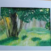 Backlit dark forest. Un progetto di Pittura e Pittura ad acquerello di Viorica Juncan - 30.05.2025