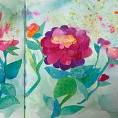 garden to beach. Sketching, Creativit, Drawing, Traditional illustration, Watercolor Painting, and Sketchbook project by Kerrie Kennedy - 05.31.2025