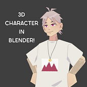 3D Character in Blender!. 3D Character Design, Character Design, 3D Design, and 3D project by bibinella - 06.01.2025