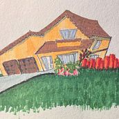 My house. Architectural Illustration, Drawing, Ink Illustration, Sketchbook, and Sketching project by Charlotte Wenninger - 06.01.2025