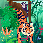 El secreto de la selva. Un progetto di Illustrazione digitale, Illustrazione tradizionale, Illustrazione naturalistica, Graphic design e Design floreale e vegetale di Paulina Melgar Castillo - 02.06.2025